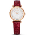 Swarovski Crystalline Wonder 5656905 analog damklocka med vit urtavla och armband i skinn