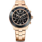 Swarovski Octea lux sport 5610478 analog damklocka med svart urtavla och armband i rostfritt stål