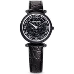 Swarovski Crystalline Wonder 5664311 analog damklocka med svart urtavla och armband i skinn