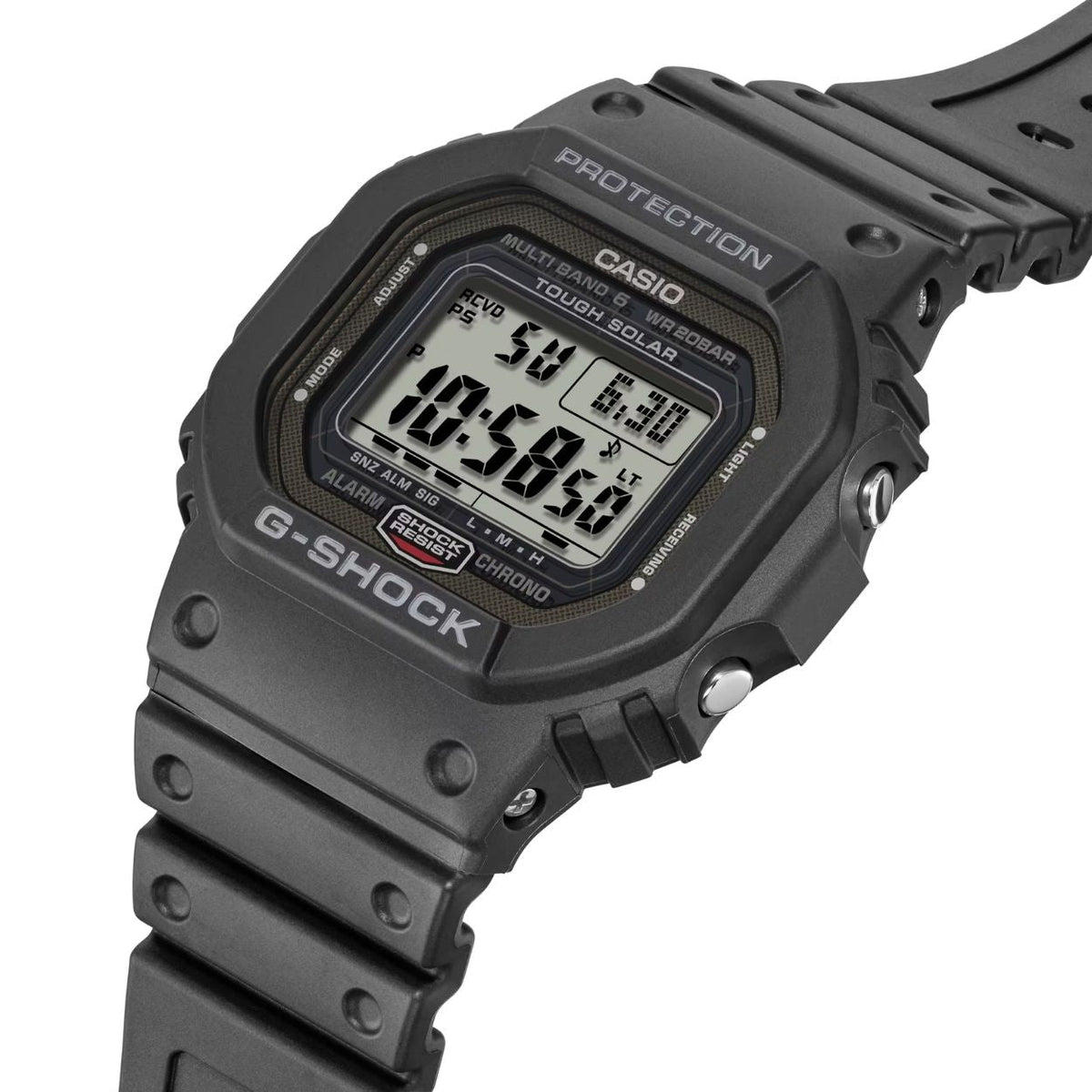 Casio G-Shock GW-5000U-1ER digital herrklocka med svart urtavla och armband i resin
