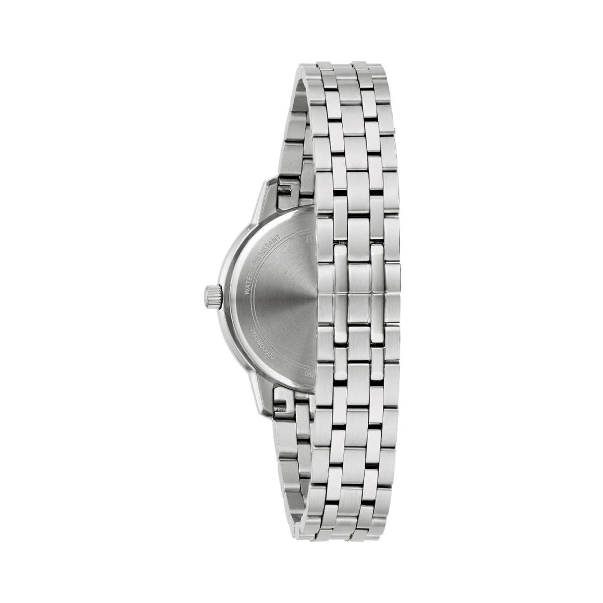 Bulova Sutton 96P233 analog damklocka med vit urtavla och armband i rostfritt stål