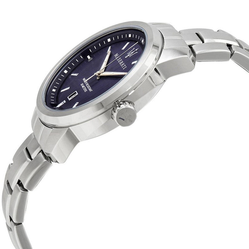 Maserati Successo R8853121004 analog herrklocka med blå urtavla och armband i rostfritt stål