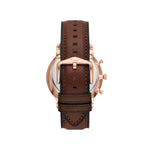 Fossil Neutra Chronograph FS6026 analog herrklocka med brun urtavla och armband i läder