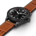 Hamilton Khaki Aviation Converter Auto H76625530 analog herrklocka med svart urtavla och armband i skinn