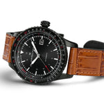 Hamilton Khaki Aviation Converter Auto H76625530 analog herrklocka med svart urtavla och armband i skinn