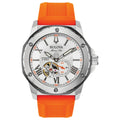 Bulova Marine Star 98A226 analog herrklocka med vit urtavla och armband i gummi