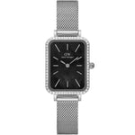 Daniel Wellington DW00100667 Quadro Lumine analog damklocka med svart urtavla och armband i rostfritt stål