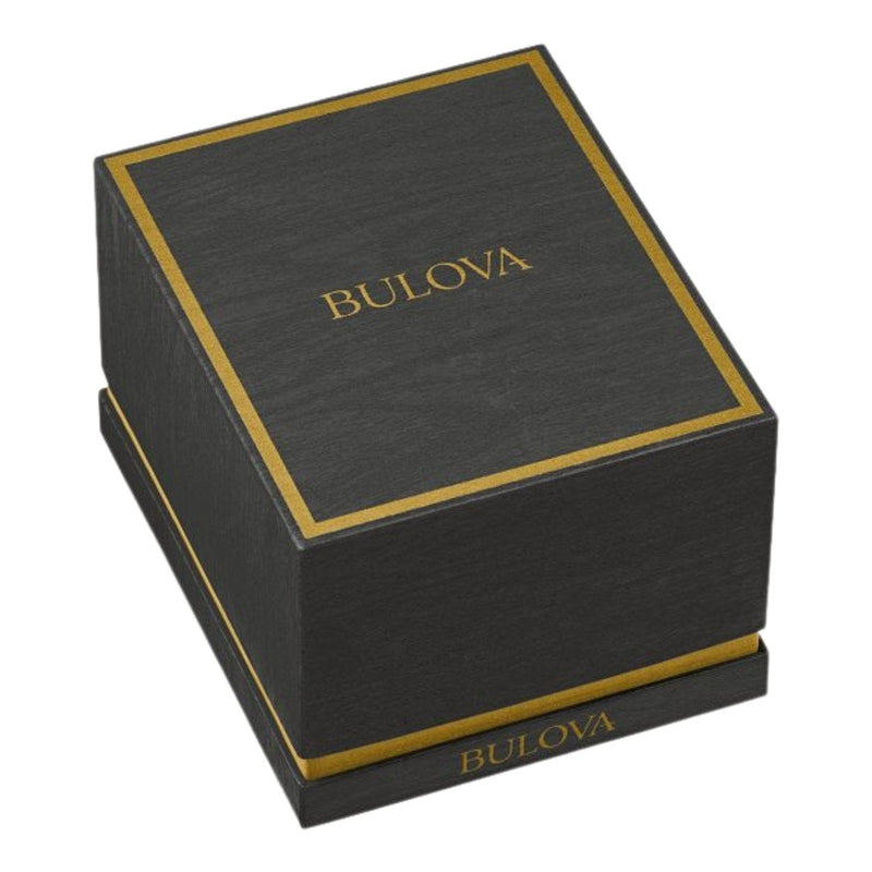Bulova Hudson 96B447 analog herrklocka med mörk blå urtavla och armband i rostfritt stål