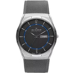 Skagen Melbye SKW6078 analog herrklocka med svart urtavla och armband i rostfritt stål