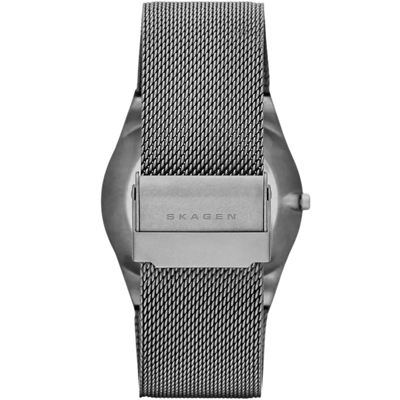 Skagen Melbye SKW6078 analog herrklocka med svart urtavla och armband i rostfritt stål