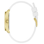 Guess Box Set Delilah GW0691L2 analog damklocka med vit urtavla och armband i gummi