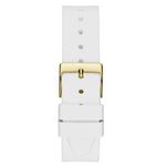 Guess Box Set Delilah GW0691L2 analog damklocka med vit urtavla och armband i gummi