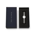 Daniel Wellington Petite Mini Sterling DW00100746 analog damklocka med vit urtavla och armband i rostfritt stål