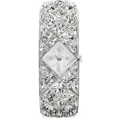 Swarovski Curiosa bangle 5724515 analog damklocka med silver urtavla och armband i rostfritt stål