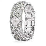 Swarovski Curiosa bangle 5724515 analog damklocka med silver urtavla och armband i rostfritt stål