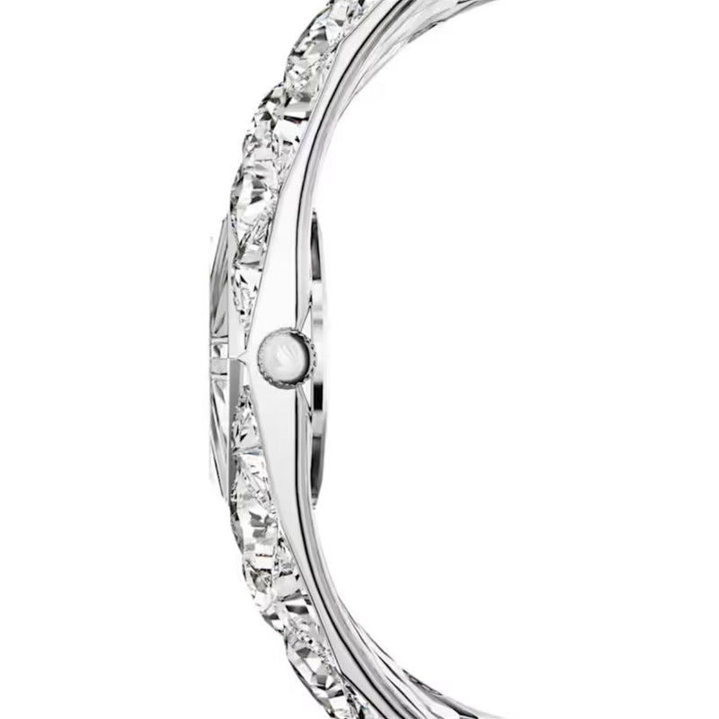 Swarovski Curiosa bangle 5724515 analog damklocka med silver urtavla och armband i rostfritt stål