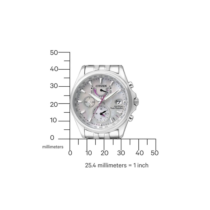 Citizen Eco-Drive Radio Controlled FC0010-55D analog damklocka med silver urtavla och armband i rostfritt stål