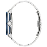 Bulova Lunar Pilot Timascus 98A329 analog herrklocka med blå urtavla och armband i rostfritt stål