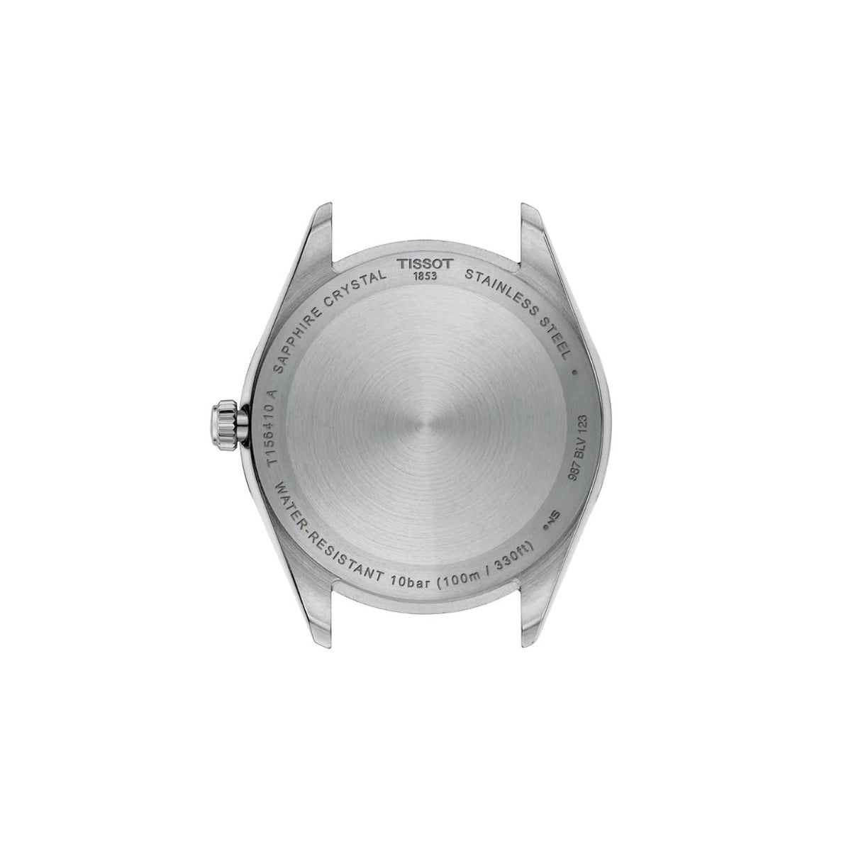 Tissot Ballade T156.410.11.091.00 analog herrklocka med grön urtavla och armband i rostfritt stål