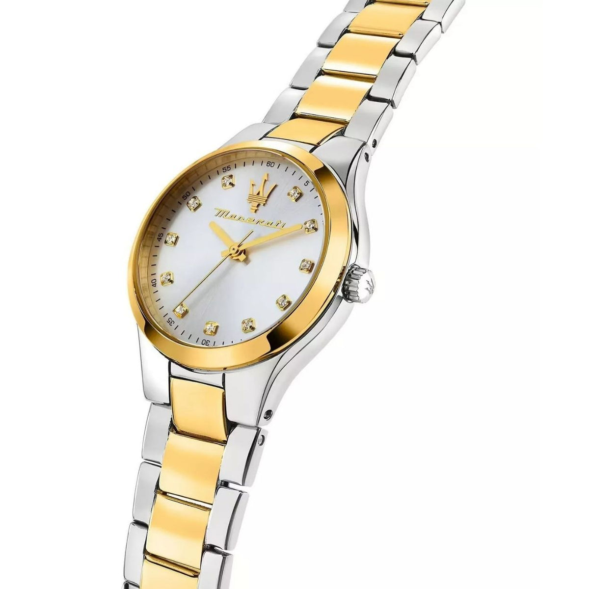 Maserati ATTRAZIONE R8853151505 analog damklocka med silver urtavla och armband i rostfritt stål