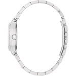 Bulova Surveyor Diamond 96R245 analog damklocka med silver urtavla och armband i rostfritt stål