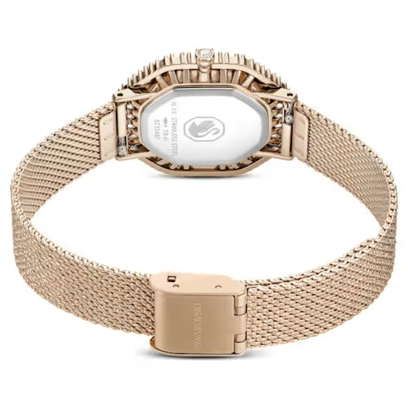 Swarovski Matrix octagon 5732501 analog damklocka med silver urtavla och armband i rostfritt stål