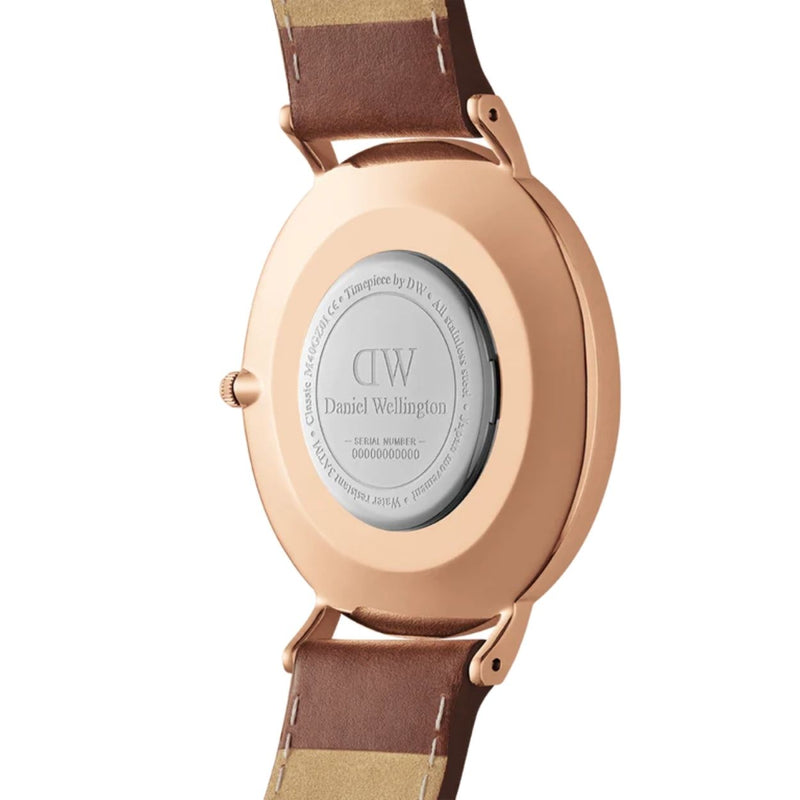 Daniel Wellington St Mawes Arctic DW00100626 analog herrklocka med blå urtavla och armband i läder