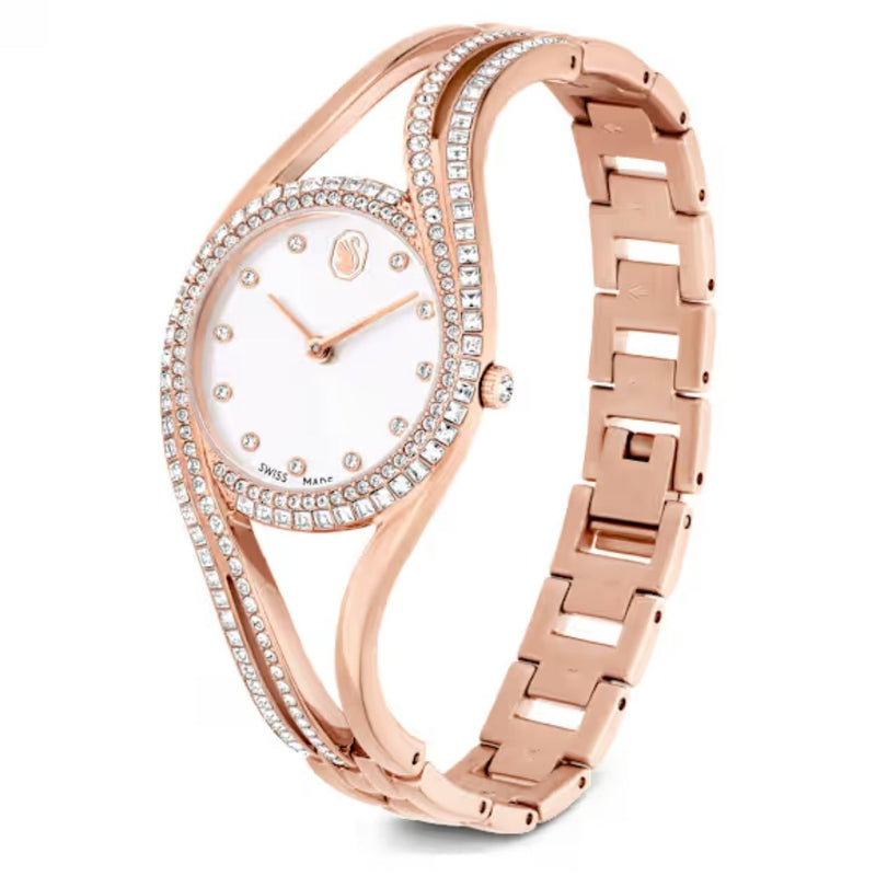 Swarovski Hyperbola 5715465 analog damklocka med vit urtavla och armband i metall