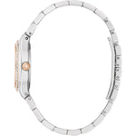 Bulova Surveyor 98R283 analog damklocka med vit urtavla och armband i rostfritt stål