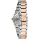 Bulova Surveyor 98R283 analog damklocka med vit urtavla och armband i rostfritt stål