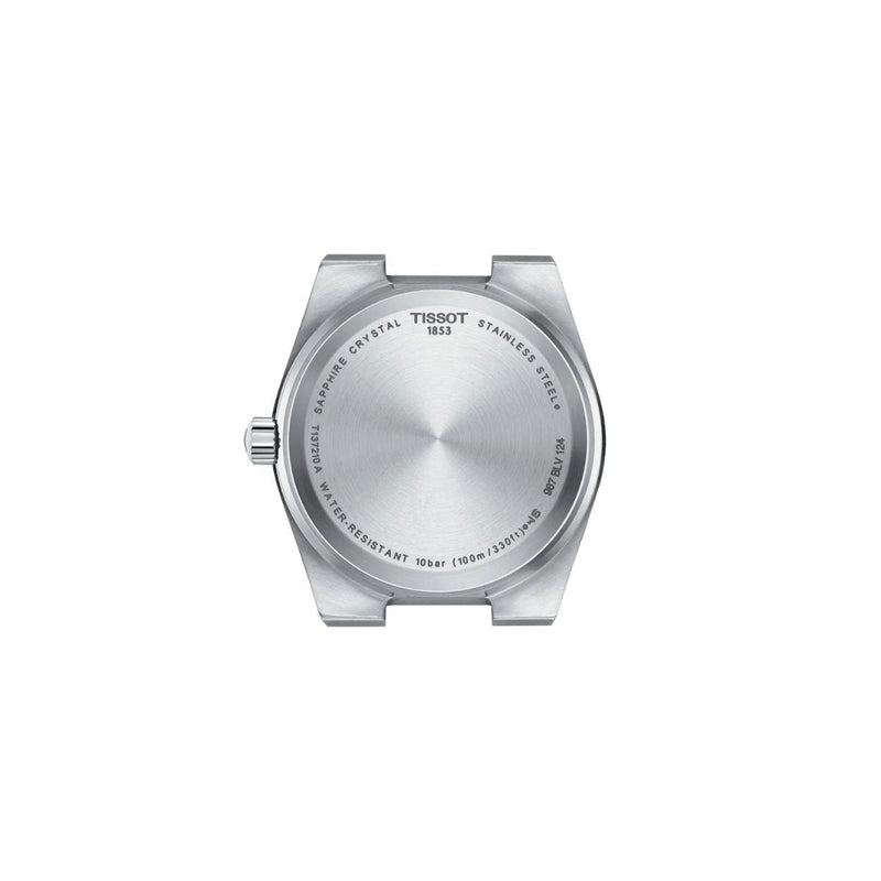 Tissot PRX 35mm T137.210.11.351.00 analog unisexklocka med blå urtavla och armband i rostfritt stål