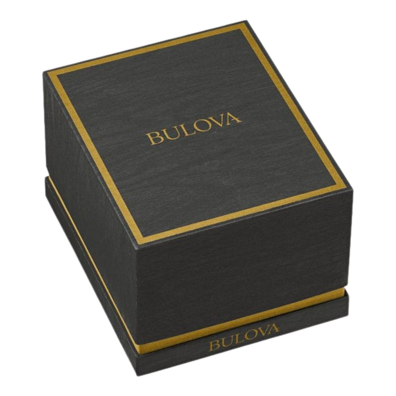 Bulova Maquina Automatic 98A321 analog herrklocka med grön urtavla och armband i rostfritt stål