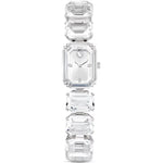 Swarovski Octagon cut bracelet 5729182 analog damklocka med vit urtavla och armband i rostfritt stål