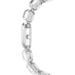Swarovski Octagon cut bracelet 5729182 analog damklocka med vit urtavla och armband i rostfritt stål