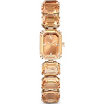 Swarovski Octagon cut bracelet 5729841 analog damklocka med brun urtavla och armband i rostfritt stål