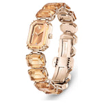 Swarovski Octagon cut bracelet 5729841 analog damklocka med brun urtavla och armband i rostfritt stål