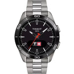 Tissot T-Touch Connect Sport T153.420.44.051.00 digital herrklocka med svart urtavla och armband i titan