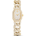 Swarovski Dextera chain 5668854 analog damklocka med guld urtavla och armband i rostfritt stål