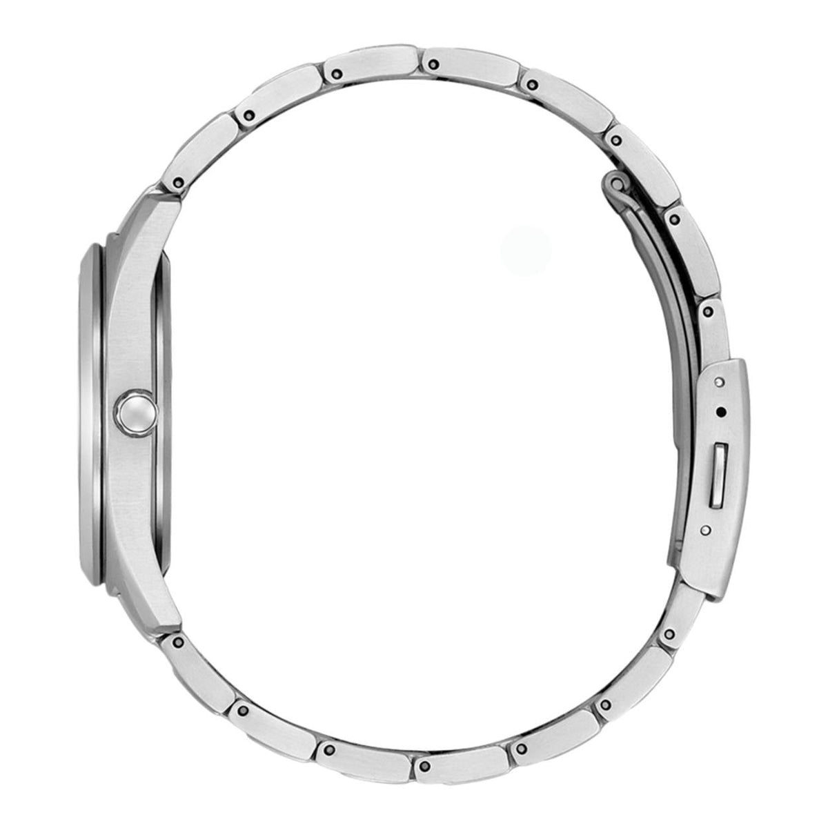 Citizen Super Titanium Eco-Drive FE6151-82X analog damklocka med grön urtavla och armband i titan