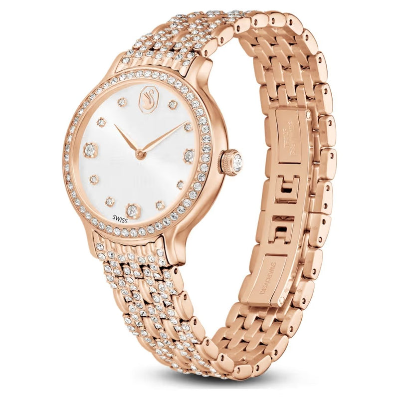 Swarovski Imber 5713883 analog damklocka med roséguld urtavla och armband i rostfritt stål