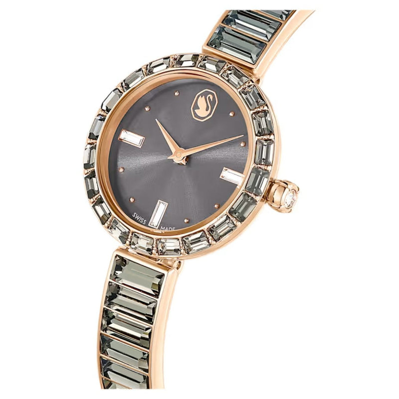 Swarovski Matrix bangle 5679887 analog damklocka med grå urtavla och armband i rostfritt stål