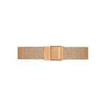 Daniel Wellington Petite Pressed DW00100447 analog damklocka med vit urtavla och armband i rostfritt stål