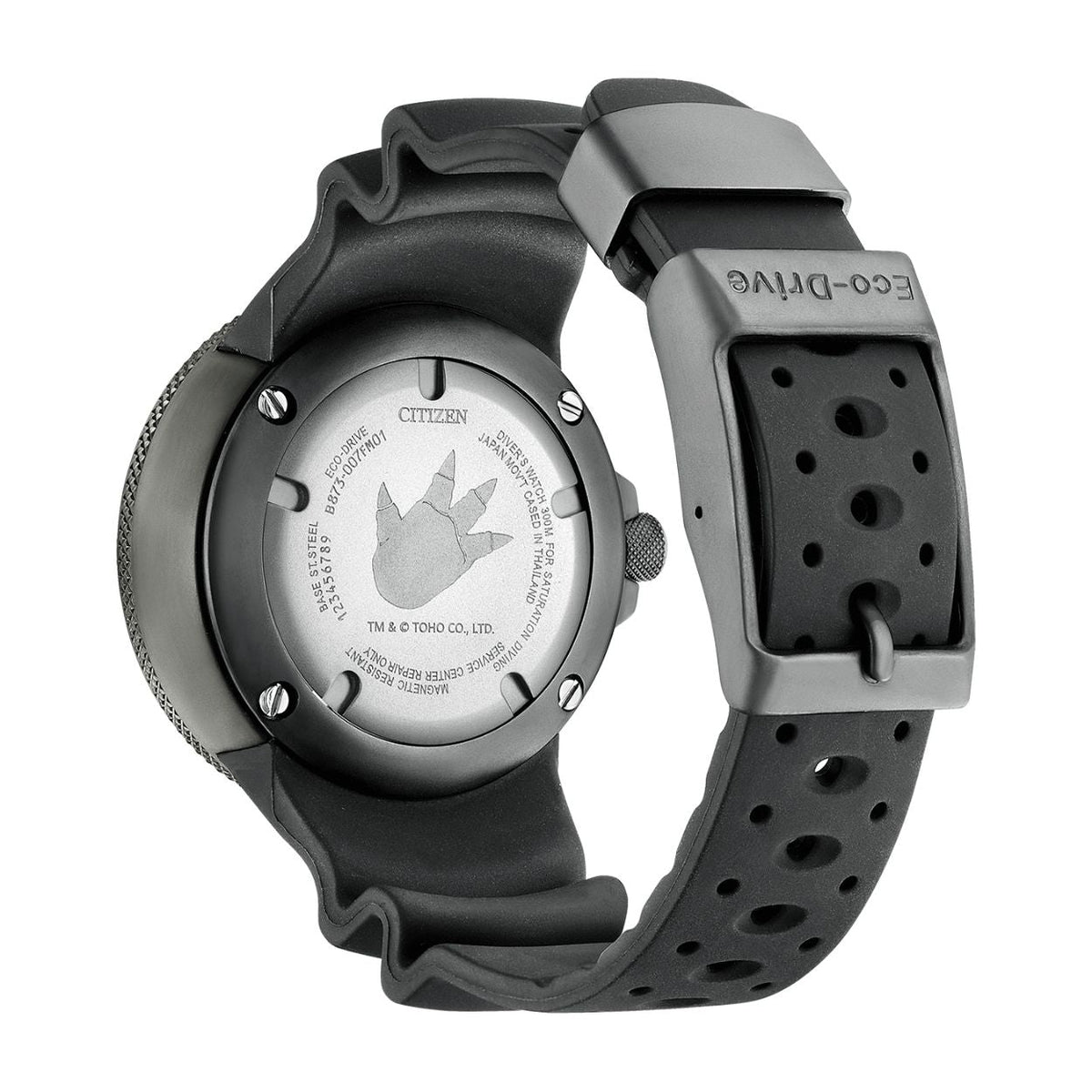 Citizen Promaster Godzilla Limited Edition BJ8056-01E analog herrklocka med grå urtavla och armband i silikon