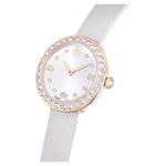 Swarovski Matrix tennis 5710105 analog damklocka med grå urtavla och armband i skinn