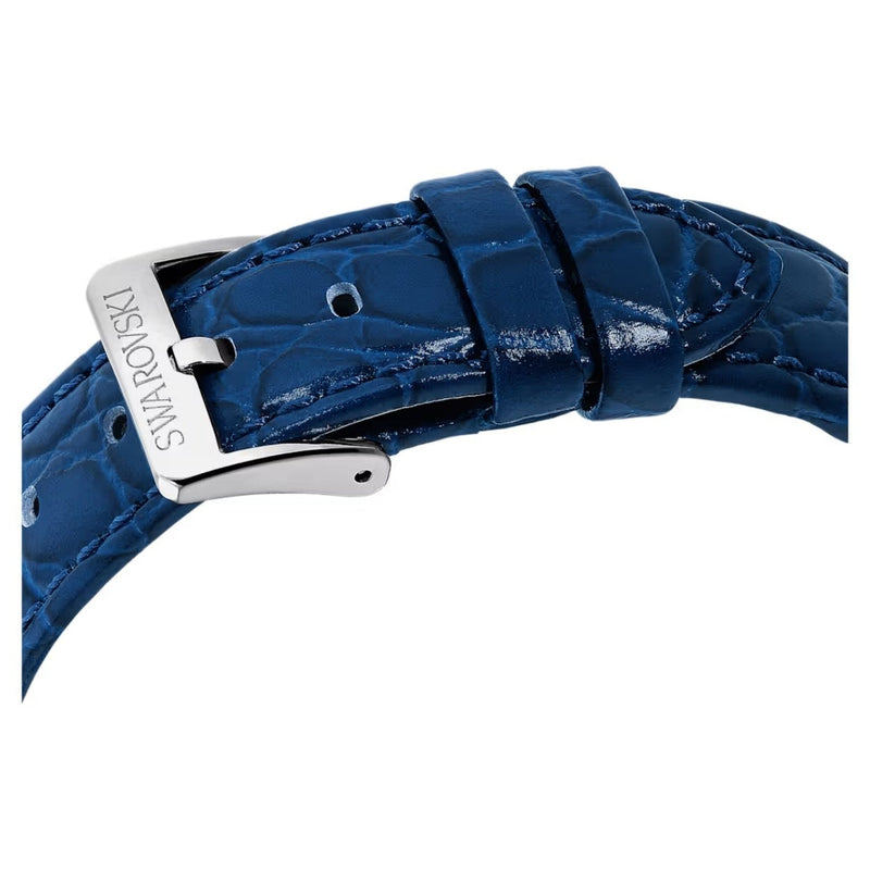 Swarovski Octea moon 5677494 analog damklocka med blå urtavla och armband i skinn