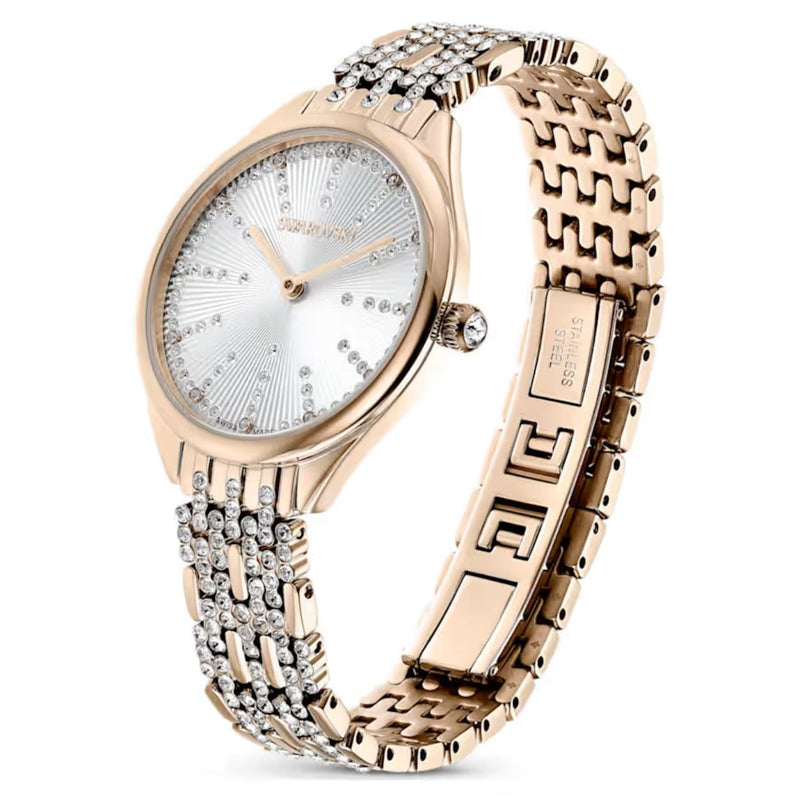 Swarovski Attract 5610484 analog damklocka med silver urtavla och armband i rostfritt stål
