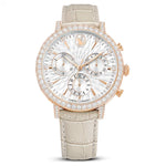 Swarovski Matrix tennis chrono 5702849 analog damklocka med silver urtavla och armband i skinn