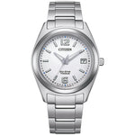 Citizen Super Titanium Eco-Driv FE6151-82A analog damklocka med vit urtavla och armband i titan