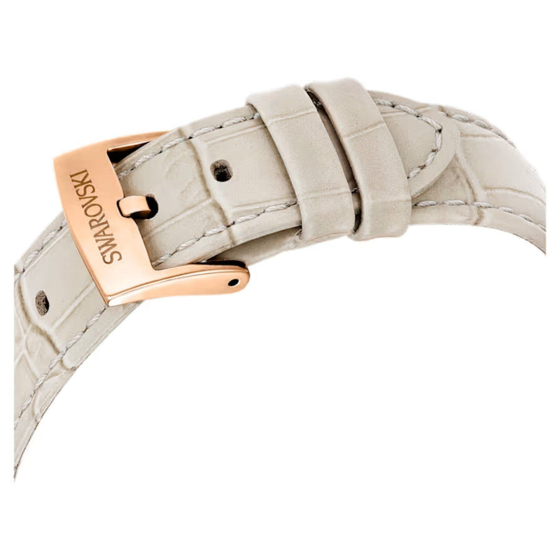 Swarovski Matrix tennis chrono 5702849 analog damklocka med silver urtavla och armband i skinn