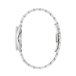 Bulova Classic Duality Diamond 96P240 analog damklocka med silver urtavla och armband i rostfritt stål